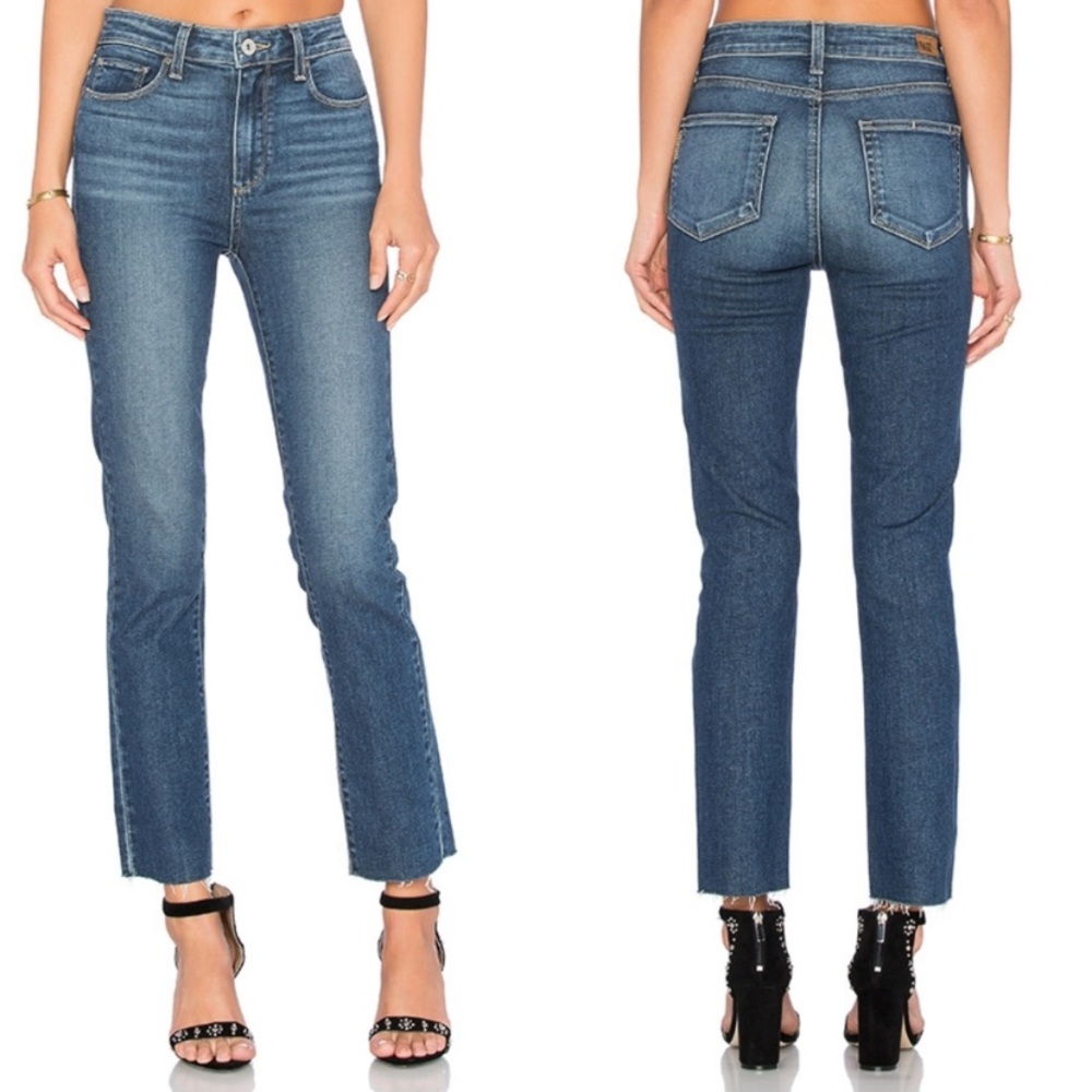 Paige Jacqueline Straight Jeans Medium Wash